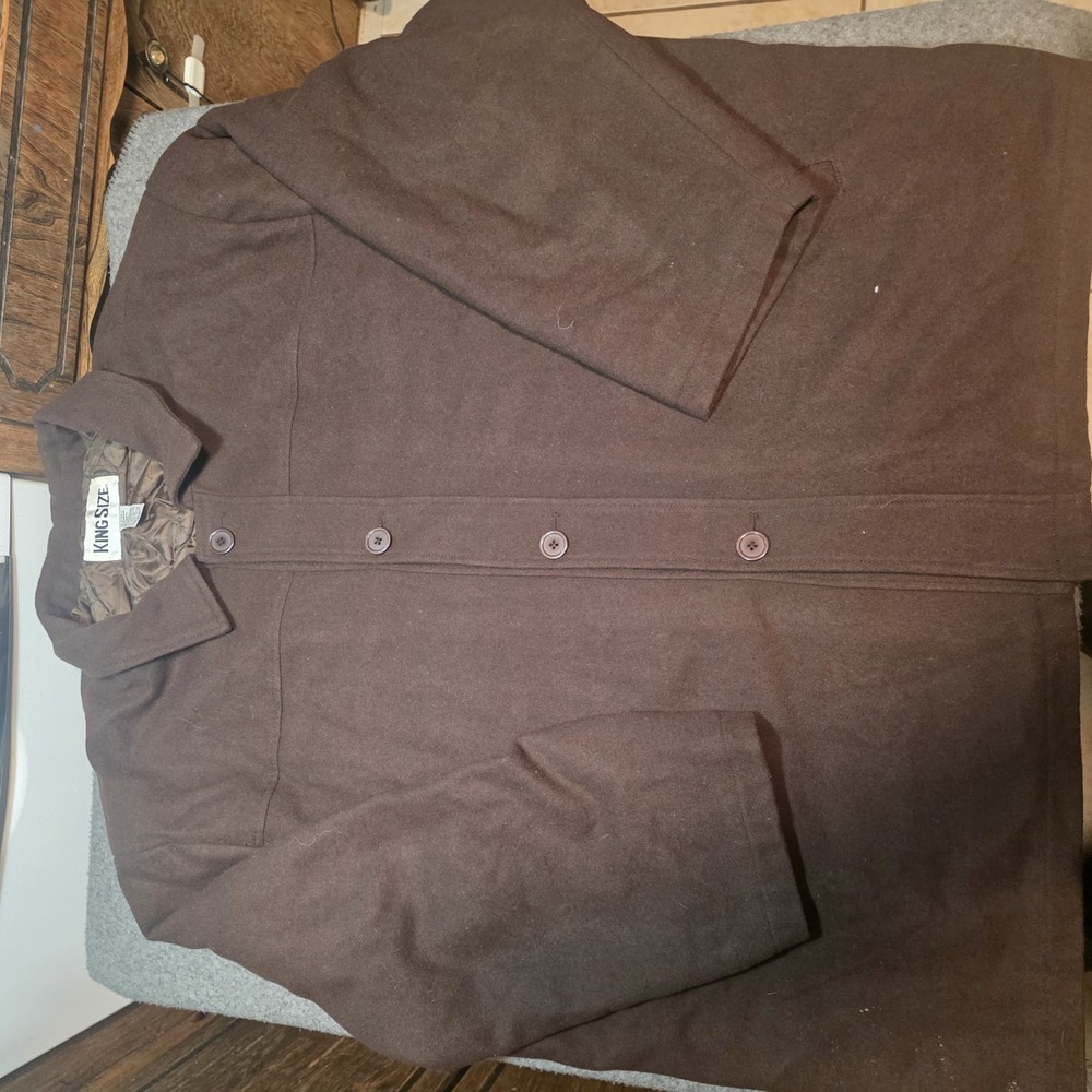 brown King Size brand wool-blend jacket with a quilted lining 5xl C2